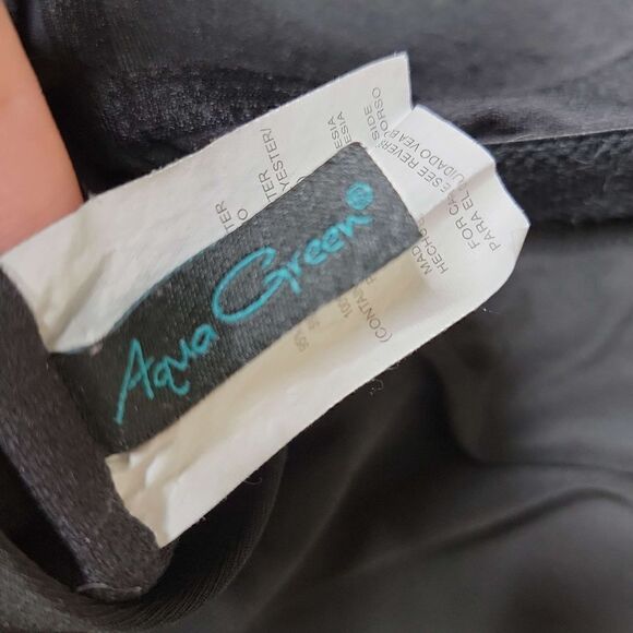 Aqua Green High Neck Angled Tankini Top Multicolor Size Large - Picture 6 of 13